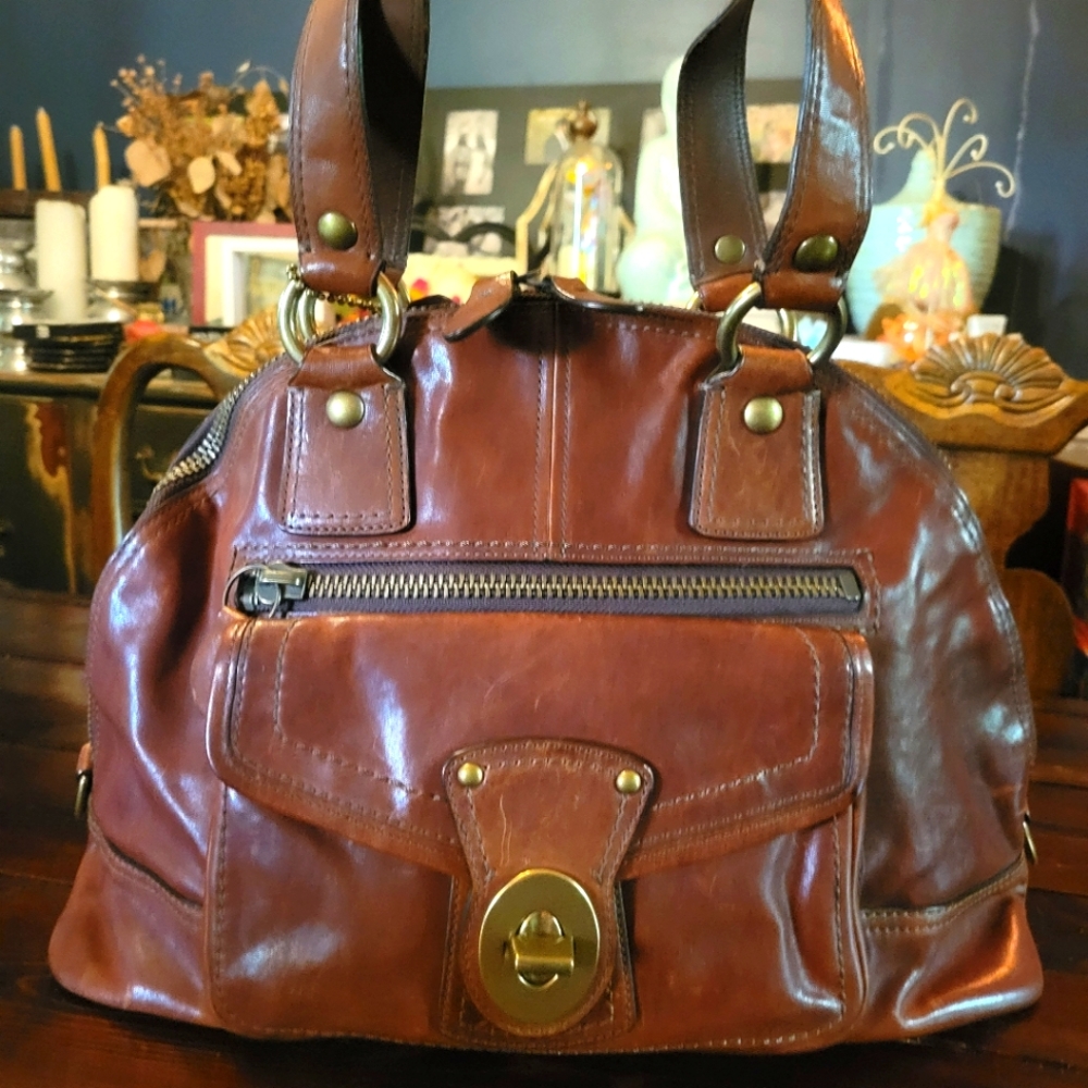 ***SOLD*** Coach Legacy Luci Vachetta Leather Dome Large Satchel 11649 Whiskey